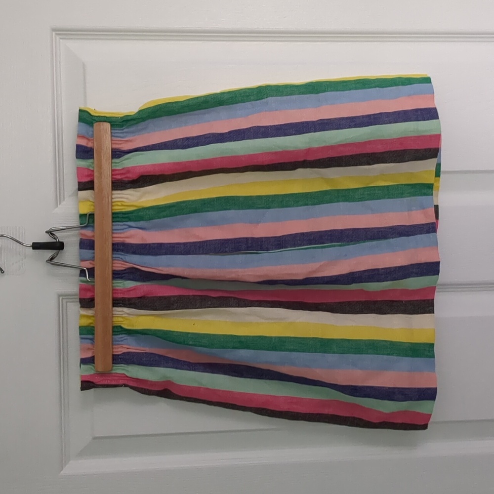 FINAL SALE J. Crew skirt Rainbow multi color stripes, Size 0